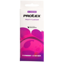 Protex Fruity Flavour Strawberry & Tutti Frutti Condoms 10 pcs Product 1