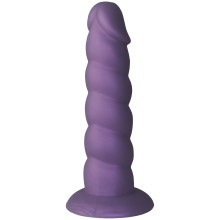 baseks Swirly Purple Siliconen Dildo met Zuignap 17,5 cm